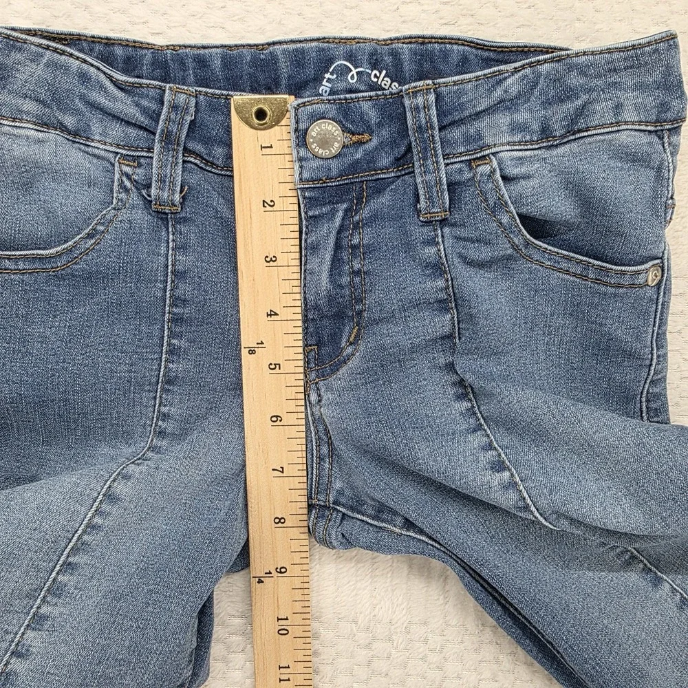 Art Class Girls Flare Jeans Blue Denim Mid Rise Size 14 Adjustable Waist Stretch
